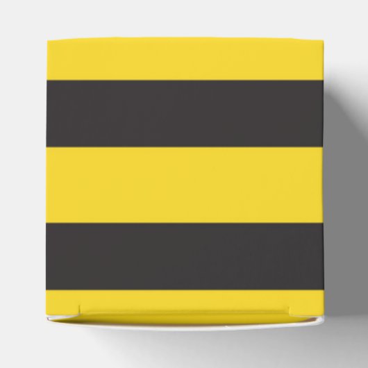 Bumblebee zwarte gele horizontale lijnen Bumble Be Bedankdoosjes (Bovenkant)