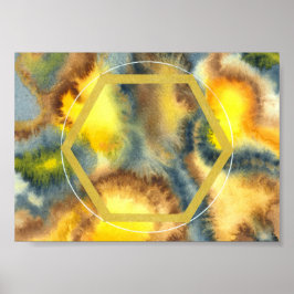 Bumblebeenposter/sjabloon kristallraster poster
