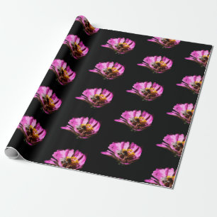 Bumblebei op een bloem cadeaupapier