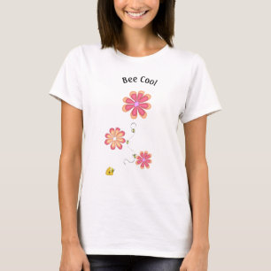 Bumblebijen met 3D-bloemen T-shirt