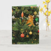 Bumblesnot : Carte de Noël "The Orange Kitty" (Fleur jaune)