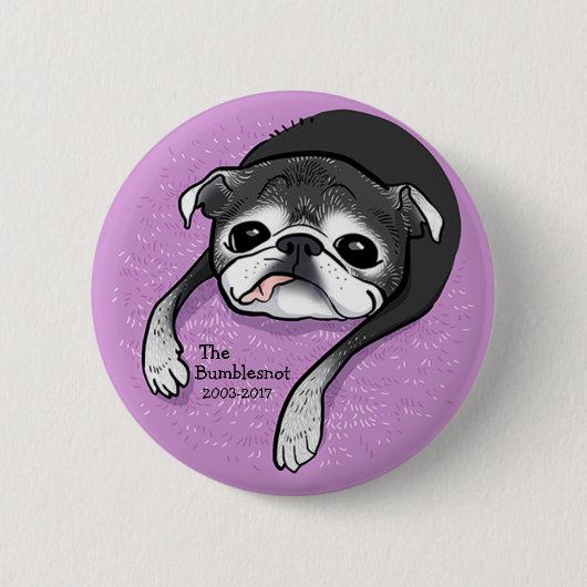 Bumblesnot Memorial-toets Ronde Button 5,7 Cm (Voorkant)