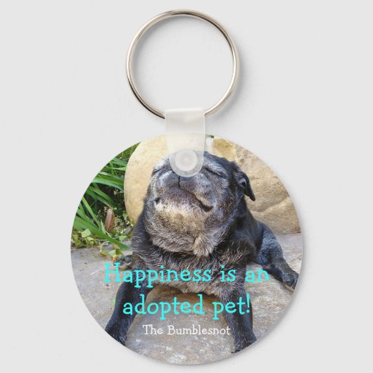 Bumblesnot sleutelhanger: Geluk is een geadopteerd Sleutelhanger (Voorkant)
