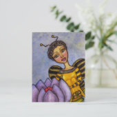 Bumer Bee Fairy sur la carte postale Flower (Debout devant)
