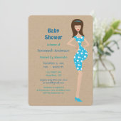 Bump Baby Boy Shower Invitations (Debout devant)