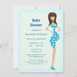 Bump Baby Boy Shower Invitations Kaart