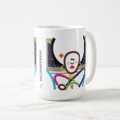 Bump in de weg Abstracte Moderne Kunst Retro Mok (Voorkant rechts)