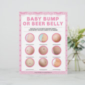 Bump of beer Belly [Luxury Lace [Roze]] Briefhoofd (Staand voorkant)