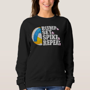 Bump Set Spike Herhaling Volleyball Graphic Player Trui
