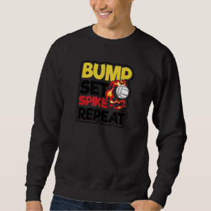 Bump Set Spike Herhaling Volleybalspeler Trui