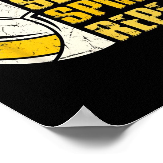 Bump Set Spike Repeat Volleyball Fun Poster (Hoek)