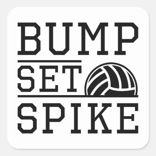 Bump Set Spike Vierkante Sticker (Voorkant)