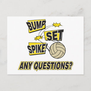 Bump Set Spike Volleyball Gift Briefkaart