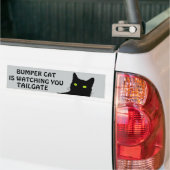 Bumper Cat kijkt naar TAILGATE 29 Bumpersticker (Op Truck)