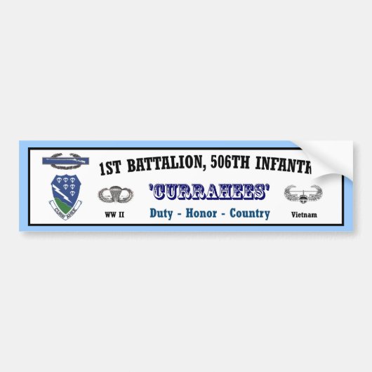 Bumper.Sticker - 1st bataljon, 506th Inf. Vietnam Bumpersticker (Voorkant)