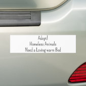 Bumper Sticker Adopt Cat & Dogs  (Op auto)
