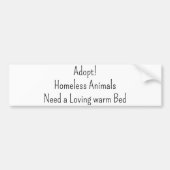 Bumper Sticker Adopt Cat & Dogs  (Voorkant)