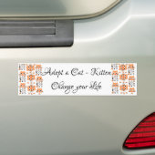 Bumper Sticker Chat Kitten Adopter (En voiture)