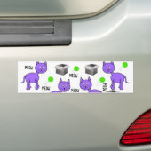 Bumper Sticker Chat Violet Kittens Meow (En voiture)