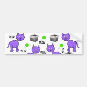 Bumper Sticker Chat Violet Kittens Meow (Devant)