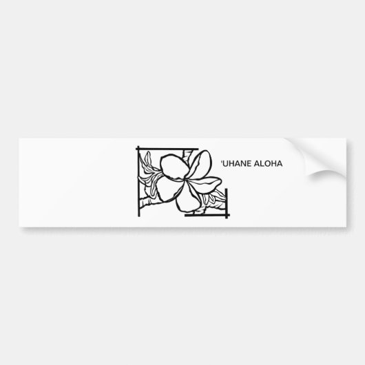 Bumper Sticker de la Plumeria d'Hawaï (Devant)
