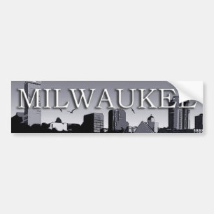 Bumper Sticker de Milwaukee Wisconsin Skyline