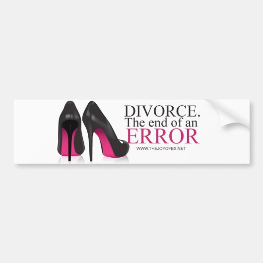Bumper Sticker - "Divorce. Fin d'une erreur." (Devant)