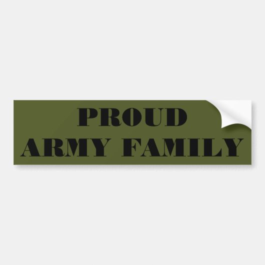 Bumper Sticker Fier Armée Famille (Devant)