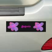 Bumper Sticker Fluorescent Begonia Personnalisable (En voiture)