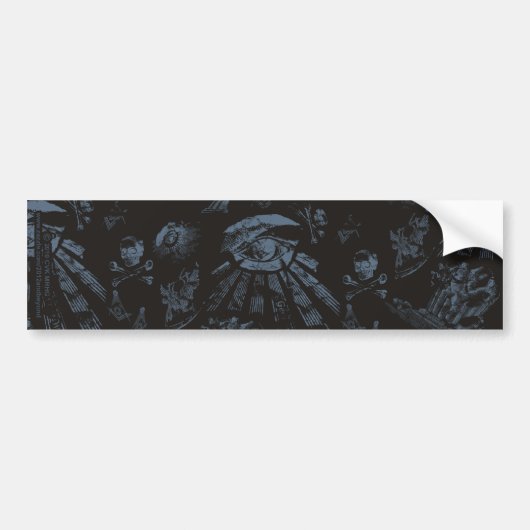 Bumper Sticker Masonic Imaginaire Bleu (Devant)