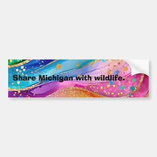 Bumper Sticker Partager Michigan avec la faune