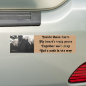 Bumper Sticker Poème Ode Prier Par Ladee Basset (En voiture)