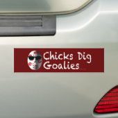 Bumper Sticker pour goalies de bumpersticker Chick (En voiture)