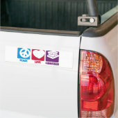 Bumper Sticker pour les bibliothèques Peace Love (Sur camion)