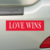 Bumper Sticker Qui Dit Que L'Amour Gagne (En voiture)