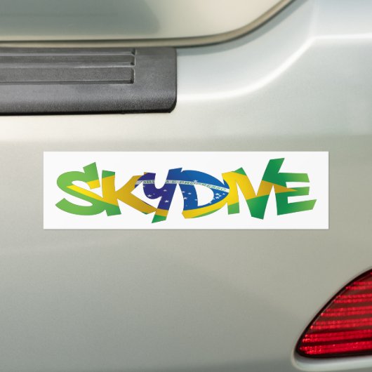 BUMPER STICKER SKYDIVE BRÉSIL (En voiture)