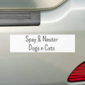 Bumper Sticker Spay & Neuter Dogs & Cats (Op auto)