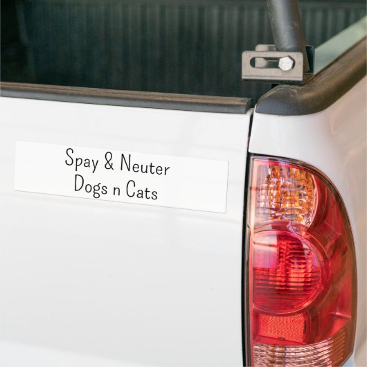 Bumper Sticker Spay & Neuter Dogs & Cats (Op Truck)