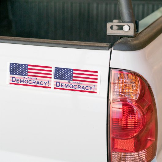 Bumper sticker - Support Democracy Flag Design (Sur camion)