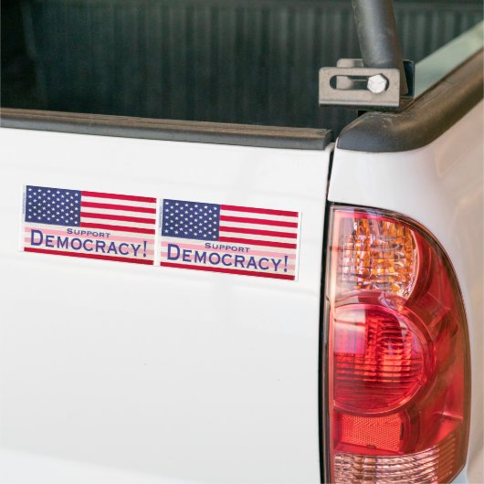Bumper sticker - Support Democracy Flag Design (Sur camion)