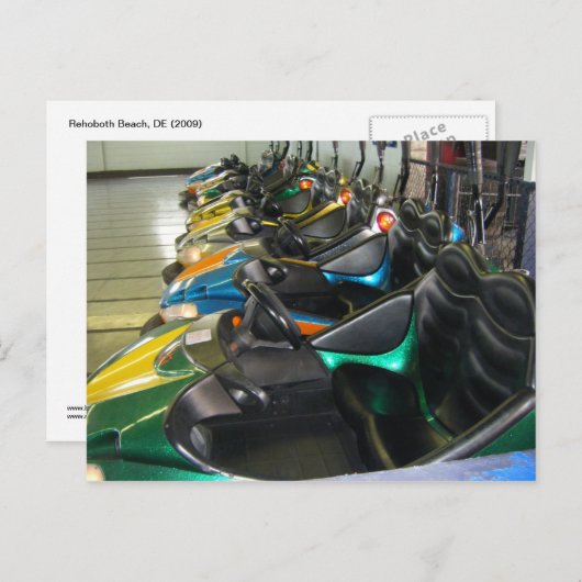 Bumperauto's van het loopvlak briefkaart (Voorkant / Achterkant)