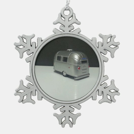 bumpercamper tin sneeuwvlok ornament (Voorkant)