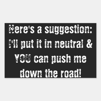 Bumperklever laat me niet achterover rechthoekige sticker