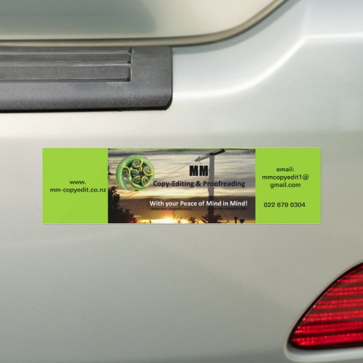 Bumpersticker (Op auto)