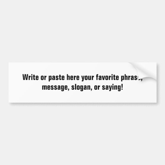 Bumpersticker (Voorkant)