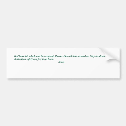 Bumpersticker (Voorkant)