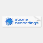 Bumpersticker Abora Recordings (blauw) (Voorkant)