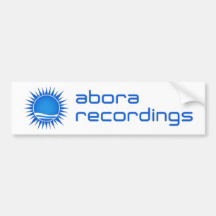 Bumpersticker Abora Recordings (blauw)