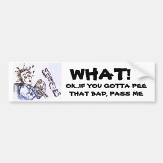 Bumpersticker, "Achteroprijdend" Bumpersticker