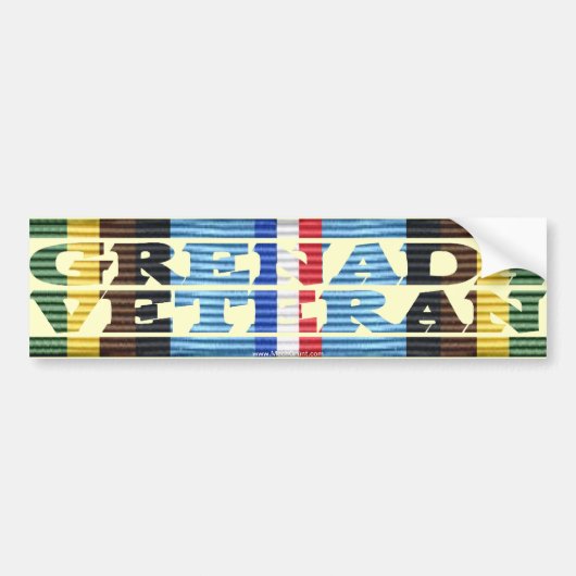 Bumpersticker AFEM Veteran GRENADA VETERAN (Voorkant)